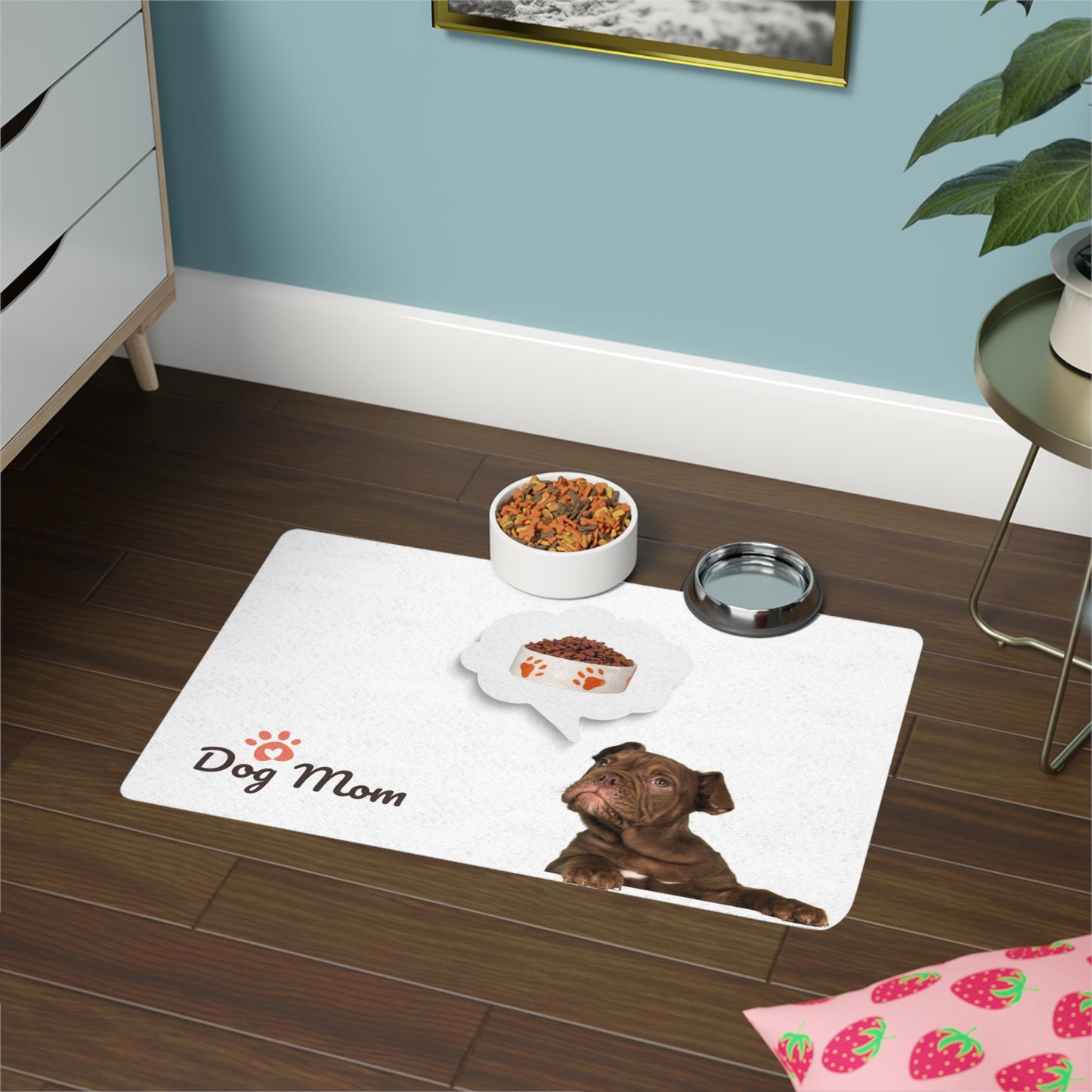 Dog Mom Pet Food Mat - Stylish Dog Feeding Mat for Pet Lovers