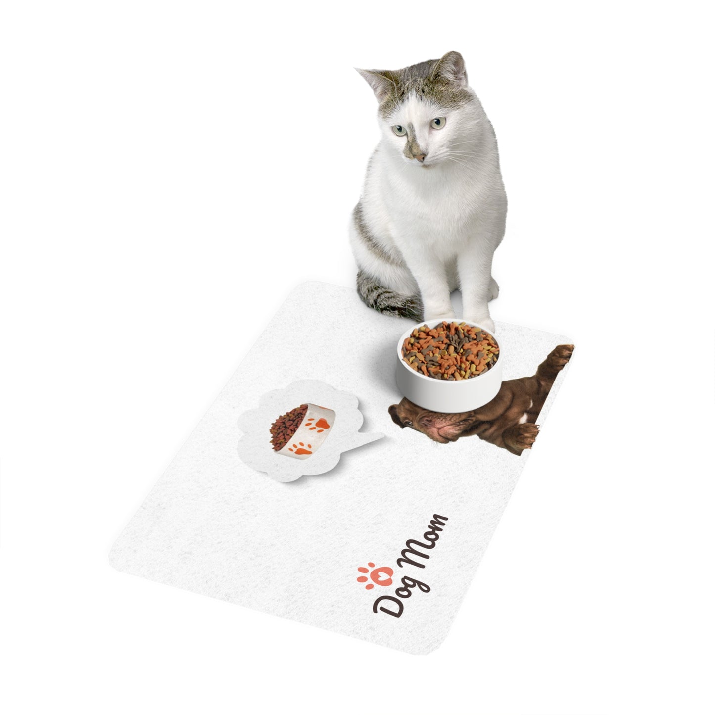 Dog Mom Pet Food Mat - Stylish Dog Feeding Mat for Pet Lovers