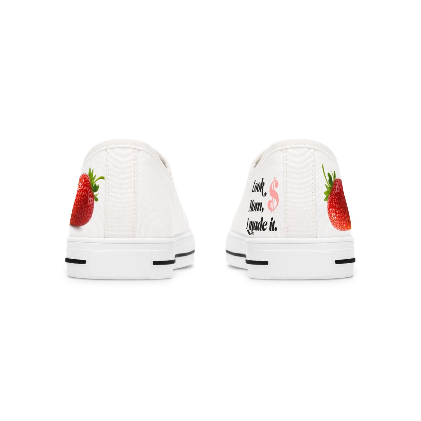 Trendy Women's Low Top Sneakers - Fun Designs & Motivational Quotes