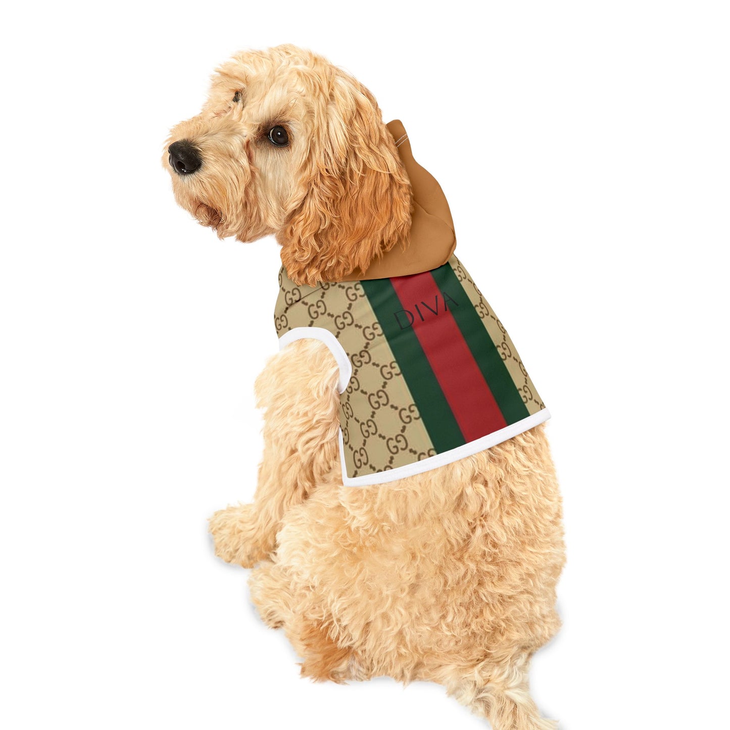 Trendy Pet Hoodie - 'DIVA' Designer Style for Fashionable Dogs